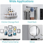 Adhesive Wall Hooks, No-Drilling Waterproof Screw for Hanging (20 pcs per set)